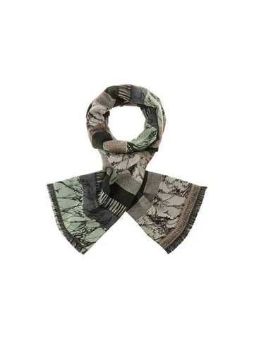 Assembled Striped Scarf Khaki 270044 - PAUL SMITH - BALAAN 1