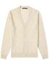 Keve Face Wool V-neck Cardigan Oatmeal Melange - ACNE STUDIOS - BALAAN 2