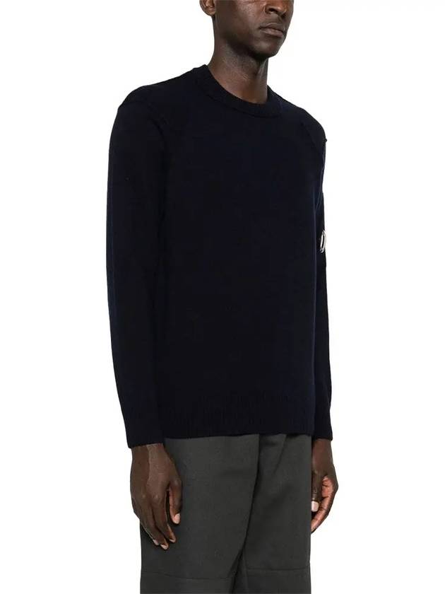 Lambswool GRS Crew Neck Knit Top Purple - CP COMPANY - BALAAN 4