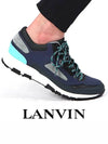 DP Rubber Nappa Patchwork Low Top Sneakers Navy - LANVIN - BALAAN 2