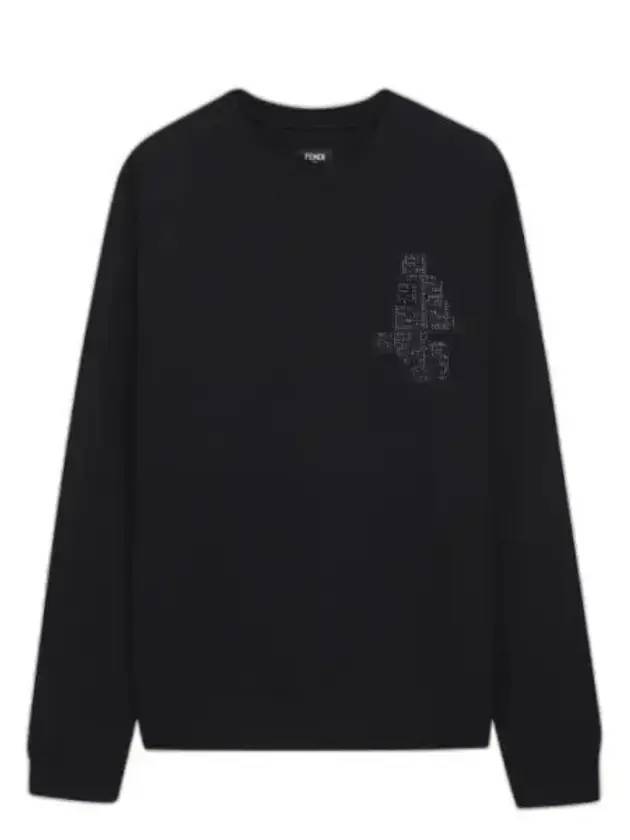 Jersey Sweatshirt Black - FENDI - BALAAN 2