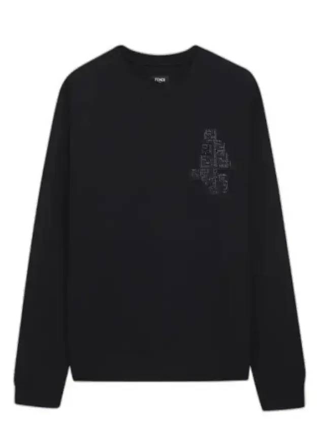 Jersey Sweatshirt Black - FENDI - BALAAN 1