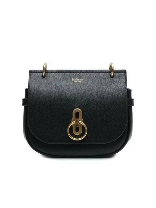 Amberley Classic Satchel Small Grain Shoulder Bag Black - MULBERRY - BALAAN.