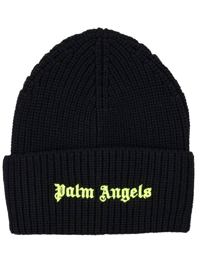 Classic Rib Beanie Black - PALM ANGELS - BALAAN 2