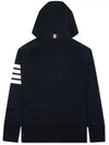 Engineered 4 Bar Diagonal Zip Up Hoodie Navy - THOM BROWNE - BALAAN 4