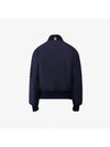 4 Bar Oversized Down Bomber Jacket Navy - THOM BROWNE - BALAAN 3