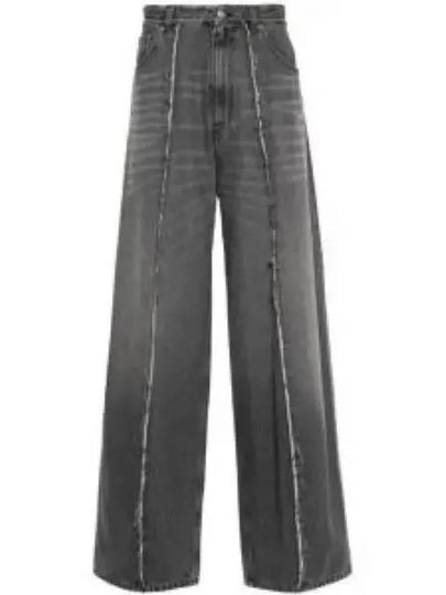 Unfinished Cut Tapered Wide Jean Grey - MAISON MARGIELA - BALAAN 2