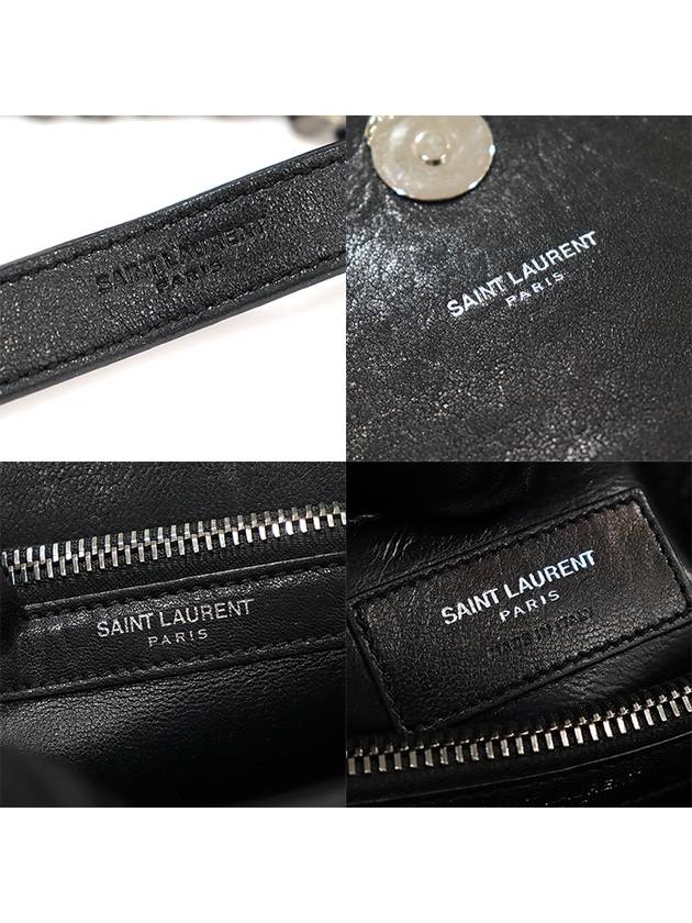 428056 Black Lambskin Monogram Matelasse Silver Collage Medium 2WAY - SAINT LAURENT - BALAAN 7