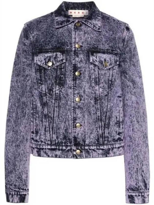 Cotton Denim Jacket Light Orchid - MARNI - BALAAN 2