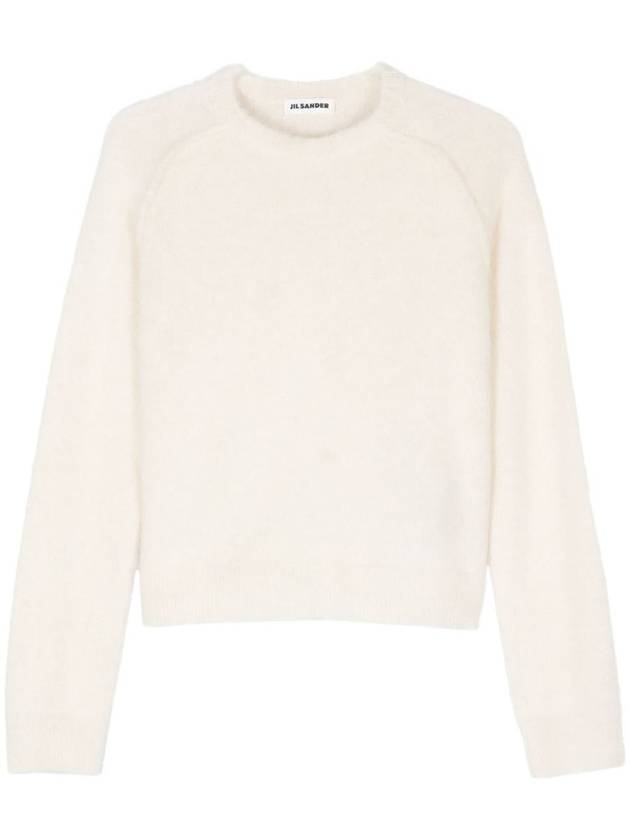 Jil Sander Creamy White Brushed Sweater - JIL SANDER - BALAAN 1