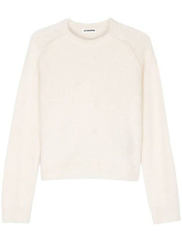 Jil Sander Creamy White Brushed Sweater - JIL SANDER - BALAAN 1