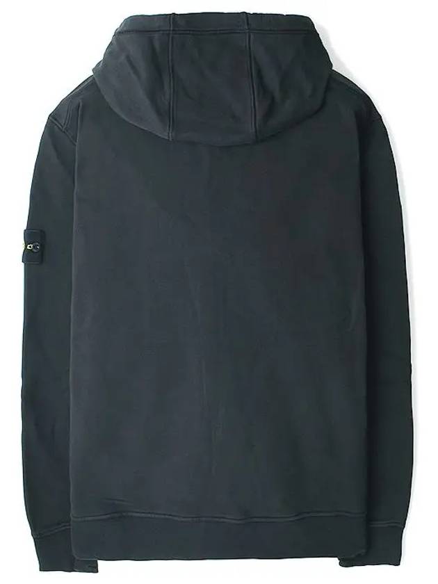 Logo Patch Drawstring Hoodie Charcoal - STONE ISLAND - BALAAN 3