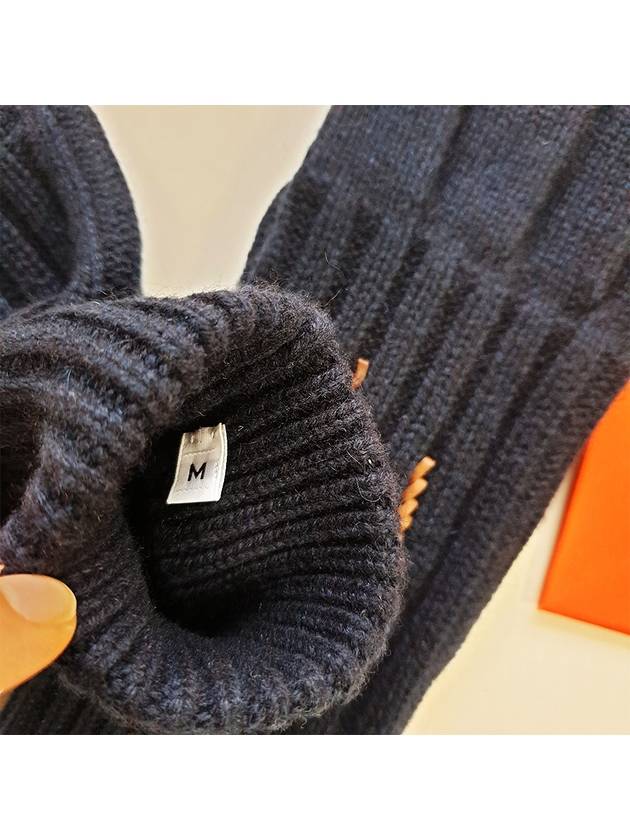 Gloves Navy H222063G01M Knit Gloves - HERMES - BALAAN 5