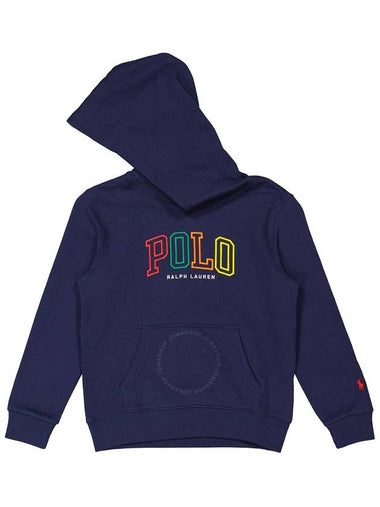 Polo Ralph Lauren Cruise Navy Logo Fleece Hoodie, Size 6Y - POLO RALPH LAUREN - BALAAN 1