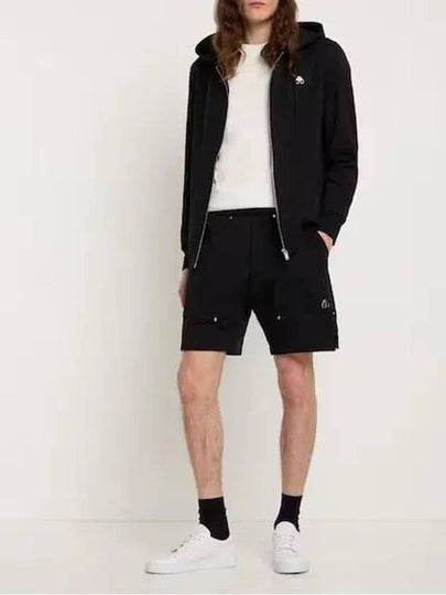 Metal logo detail welt pocket cotton sweat shorts M13MR775 292 - MOOSE KNUCKLES - BALAAN 2