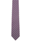 Salvatore rabbit print silk tie purple - SALVATORE FERRAGAMO - BALAAN.