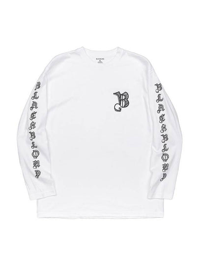 BBD Sketch Logo Long T Shirt White - BLACKBLOND - BALAAN 2