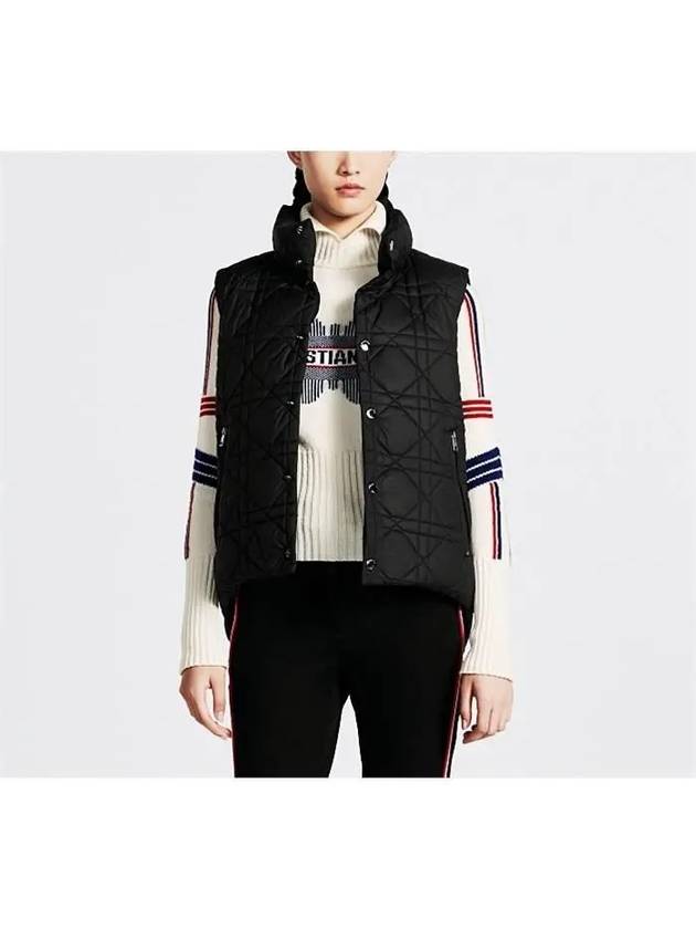 ALPS Black Cannage Puffer Vest 417C32A2827X9000 - DIOR - BALAAN 4