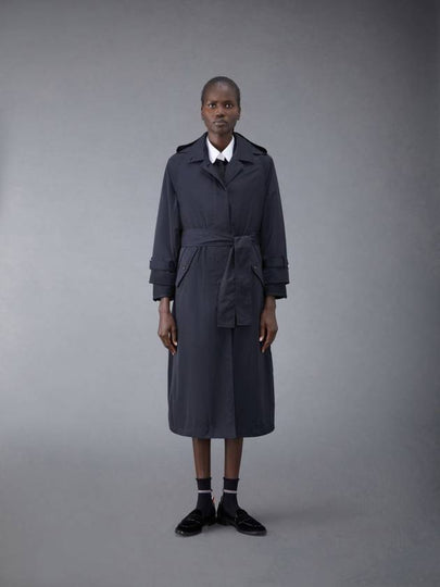 Poly Twill Car Single Coat Black - THOM BROWNE - BALAAN 2