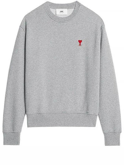 Small Heart Logo Sweatshirt Grey - AMI - BALAAN 2