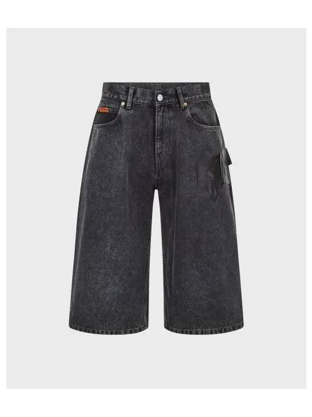 M jean shorts black SHORT WASHGAFFER TAPE - MARTINE ROSE - BALAAN 1