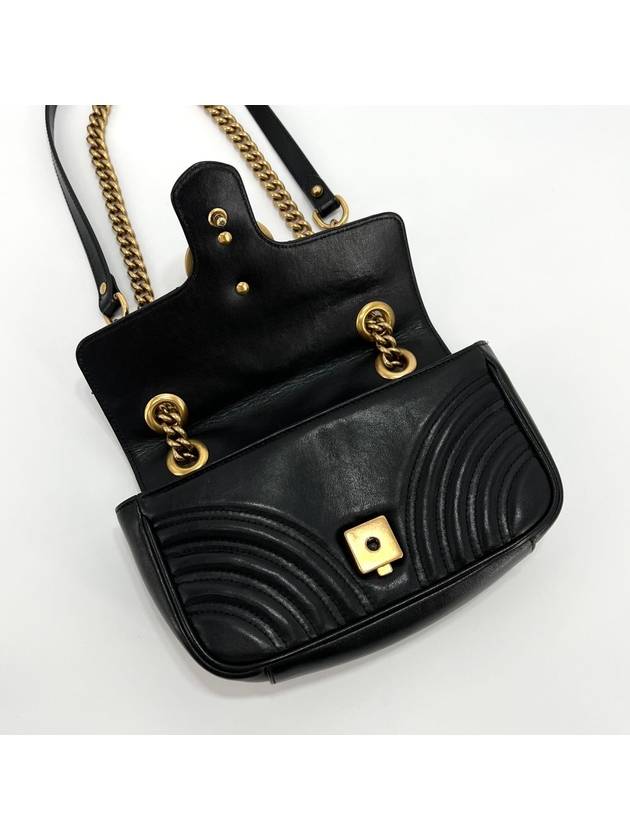 Matelasse mini shoulder bag cross black 446744 - GUCCI - BALAAN 8