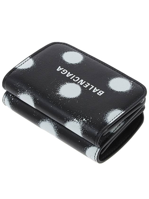 Spray Polka Dot Half Wallet Black - BALENCIAGA - BALAAN 5