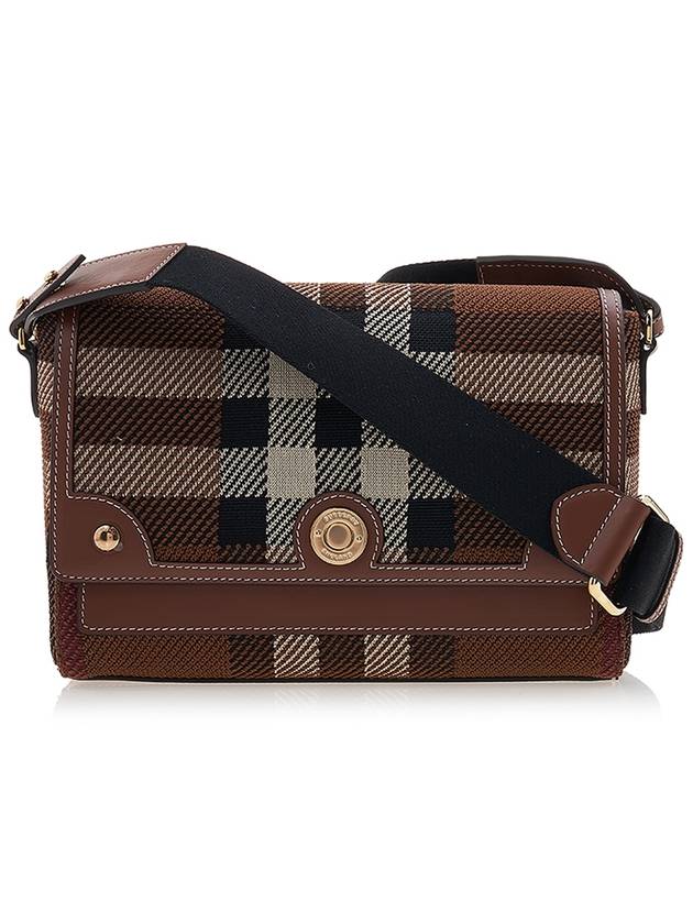 Knot Knit Check Pattern Shoulder Bag Brown - BURBERRY - BALAAN 2