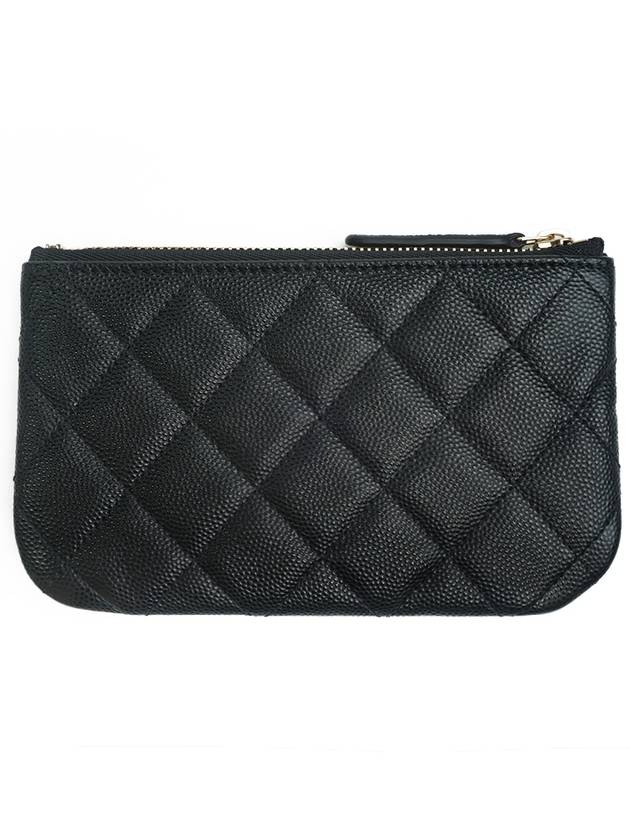 Season mini caviar pouch bag black gold - CHANEL - BALAAN 4