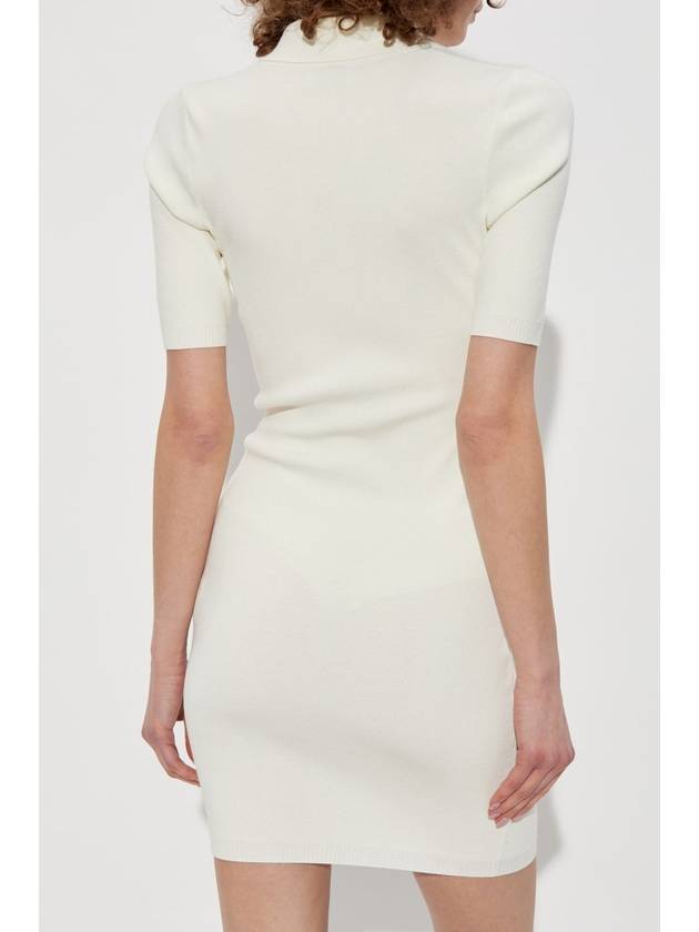 Off-White Dress With Embroidered Logo, Women's, Cream - OFF WHITE - BALAAN 4