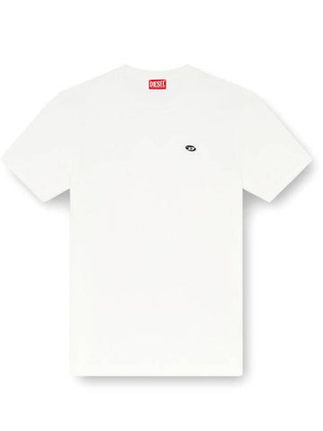 Oval D Patch Short Sleeve T-Shirt White - DIESEL - BALAAN 1