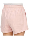 Women's Logo Print Cotton Shorts Baby Pink - SPORTY & RICH - BALAAN 11