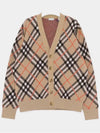 Check Wool Mohair Blend Cardigan Sand - BURBERRY - BALAAN 3