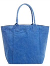 Yenky Embroidered Logo Large Shopper Tote Bag Blue - ISABEL MARANT - BALAAN 4