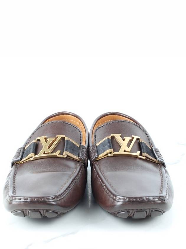 LV Gold Initial Loafer Brown 7 5 265 - LOUIS VUITTON - BALAAN 3