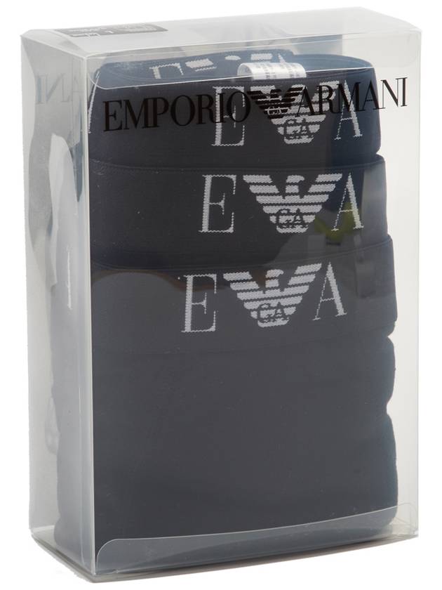 Logo Band Briefs 3 Pack Set Black - EMPORIO ARMANI - BALAAN 3