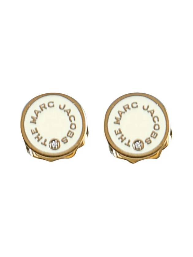 Medallion Stud Earrings Cream - MARC JACOBS - BALAAN 1