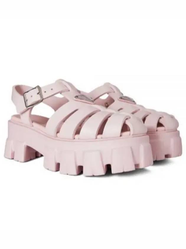 Monolith Rubber Sandals Alabaster Pink - PRADA - BALAAN 1