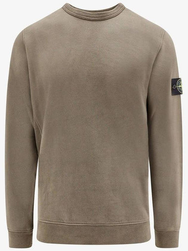 Wappen Patch Crew Neck Cotton Sweatshirt Brown - STONE ISLAND - BALAAN 1