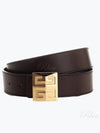 4G Logo Buckle Reversible Leather Belt Brown - GIVENCHY - BALAAN 2