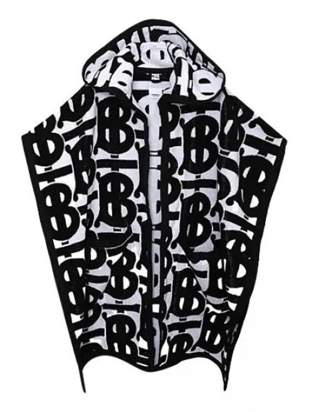 Monogram Cotton Jacquard Hooded Cape Women - BURBERRY - BALAAN 1