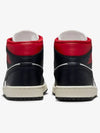 Air Jordan 1 Mid Top Sneakers Black Gym Red - NIKE - BALAAN 6