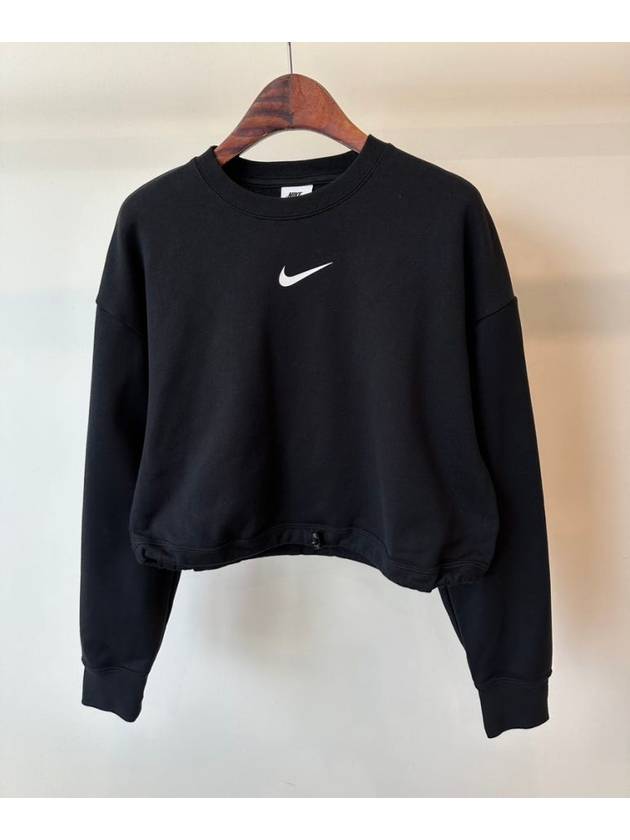 Crop Sweatshirt CJ3767 010 Black WOMENS L XL Asian Fit - NIKE - BALAAN 1