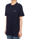 ORB Logo Cotton Short Sleeve T-Shirt Navy - VIVIENNE WESTWOOD - BALAAN 3