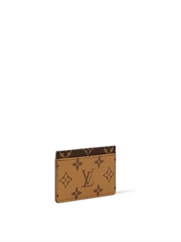 Monogram Reverse Canvas Card Wallet Brown - LOUIS VUITTON - BALAAN 4