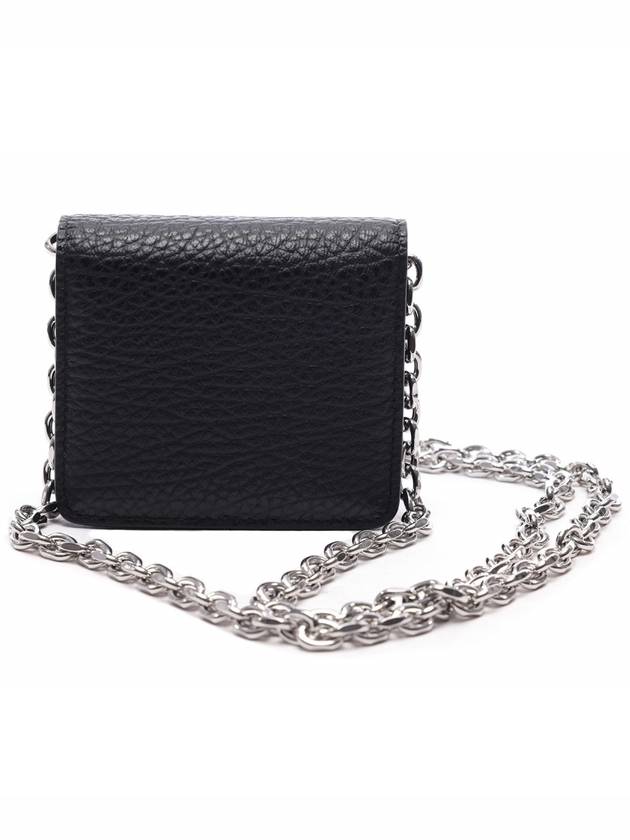 Embroidery Logo Chain Cald Wallet Black - MAISON MARGIELA - BALAAN 5