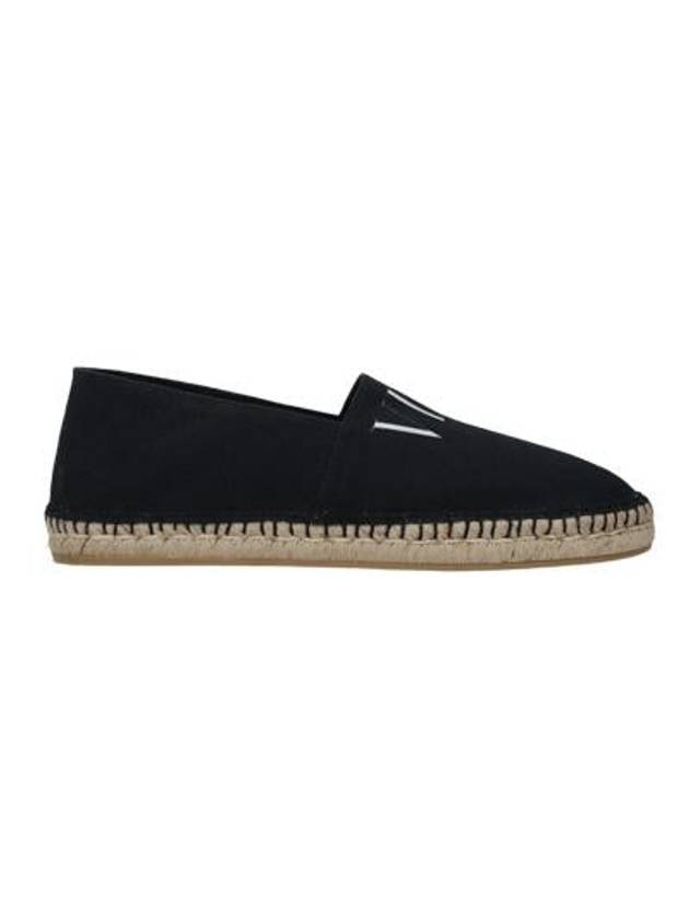 Men's VLTN Logo Canvas Espadrilles Black - VALENTINO - BALAAN 2