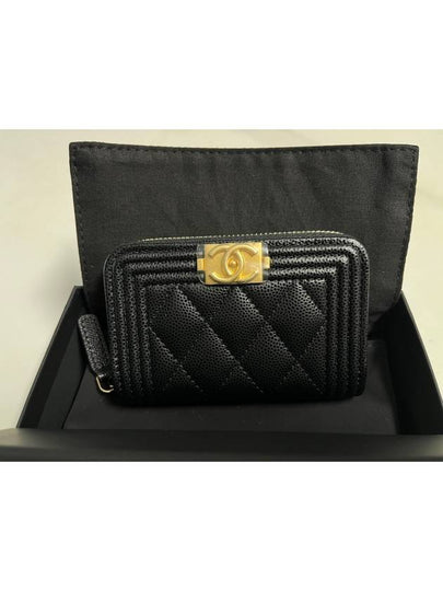 Boy Caviar Skin Coin Wallet Black - CHANEL - BALAAN 2