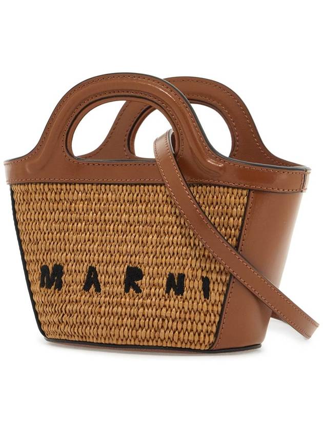 Rattan Micro Tropicalia Cross Bag Brown - MARNI - BALAAN 4