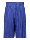 Women's Tuck Flare Pleated Culotte Shorts Blue - MONPLISSE - BALAAN 2